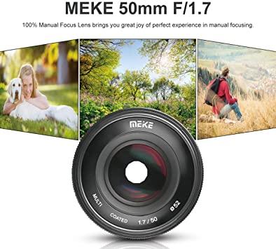 Amazon.com : Meike MK 50mm f/1.7 Large Aperture Manual Focus Lens for Fuji  X-Mount Mirrorless Cameras X-E3/X-T2/X-Pro2 with Full Frame/APS-C : Camera  & Photo