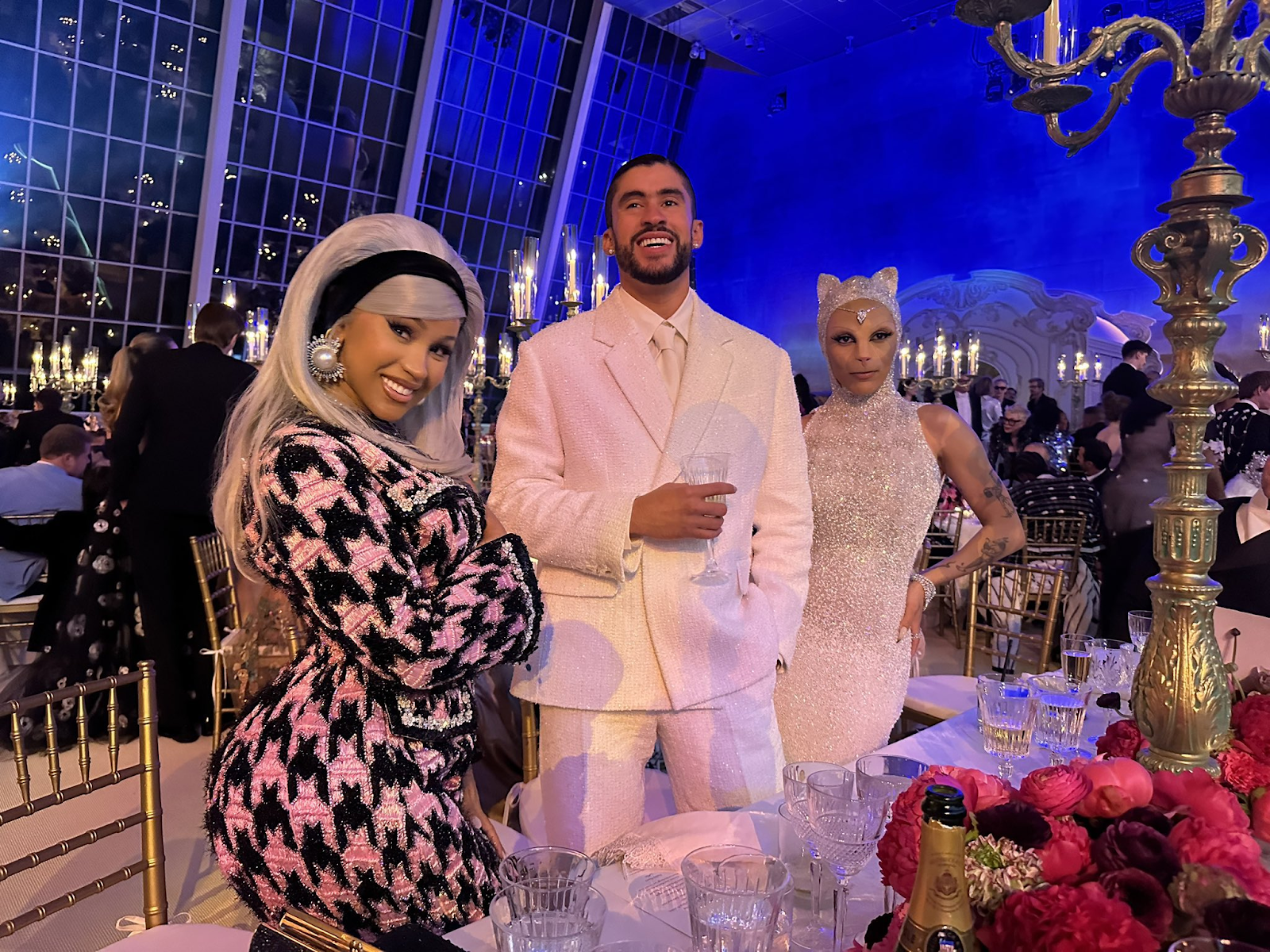 Bad Bunny partying with Doja Cat and Nicki Minaj