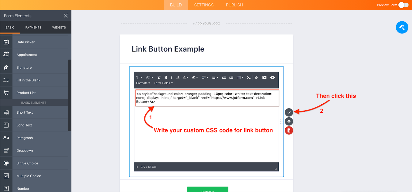 How can I create a link button?
