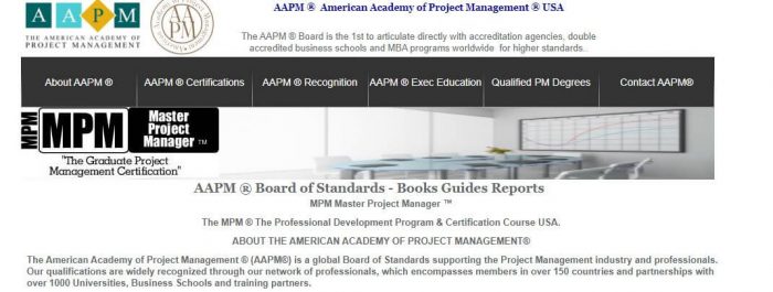 AAPM- Project Management Certification