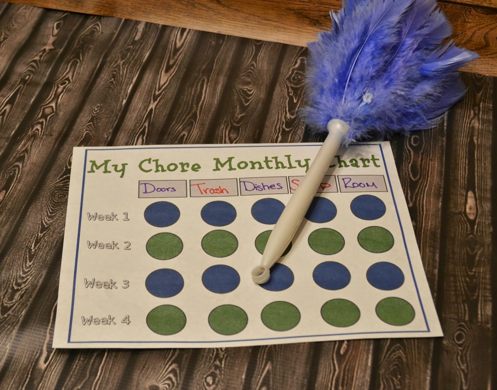  10 Minute Clean, Mommy's Little Helper, Pledge, Windex, Clean home printable chore chart by month