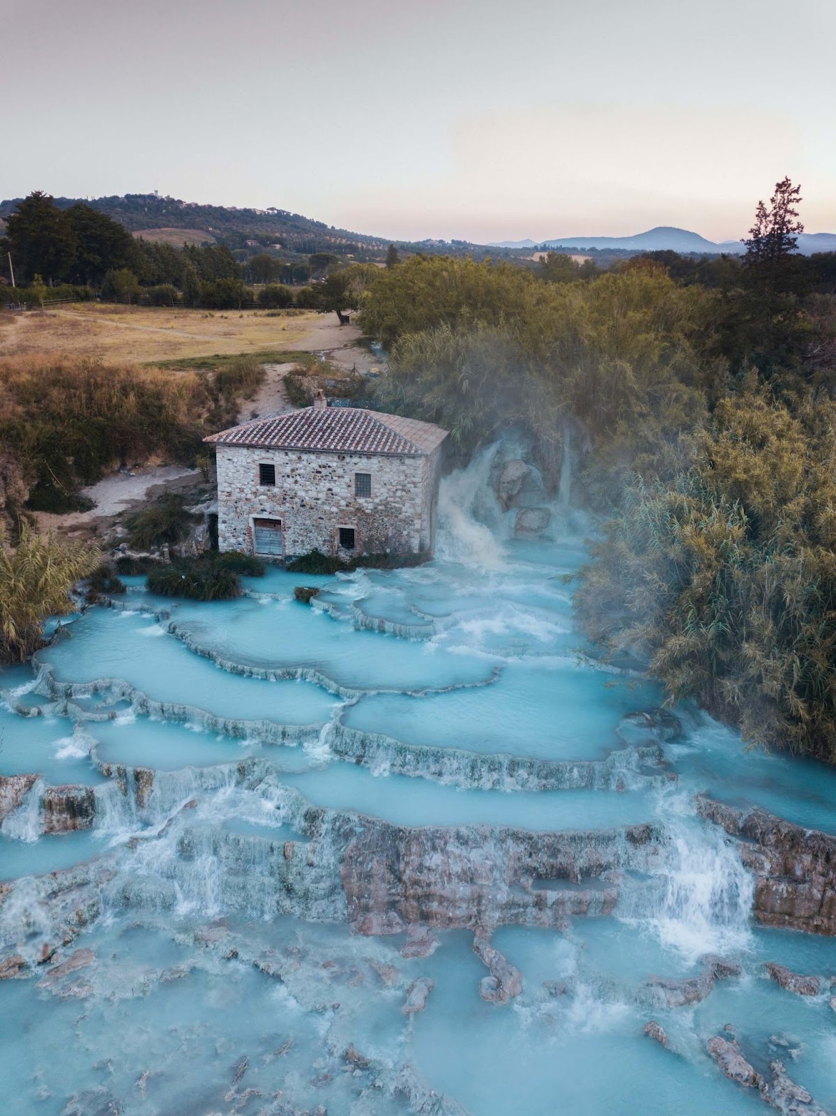 off the beaten path Italy, cascate del mulino, Saturnia hot springs