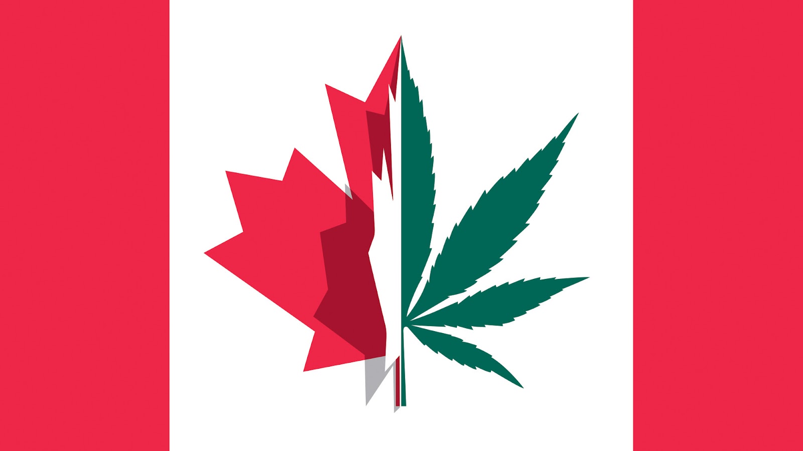 Canadian Flag with Cannabis Leaf