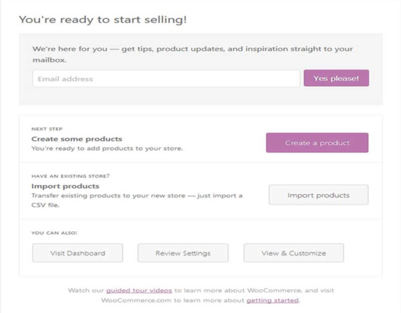 Final Set up of woocommerce