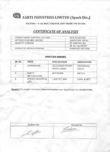 Sulphuric Acid - 98%