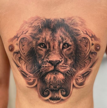 The Lion King Chest Tattoo