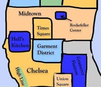 map of Midtown New York