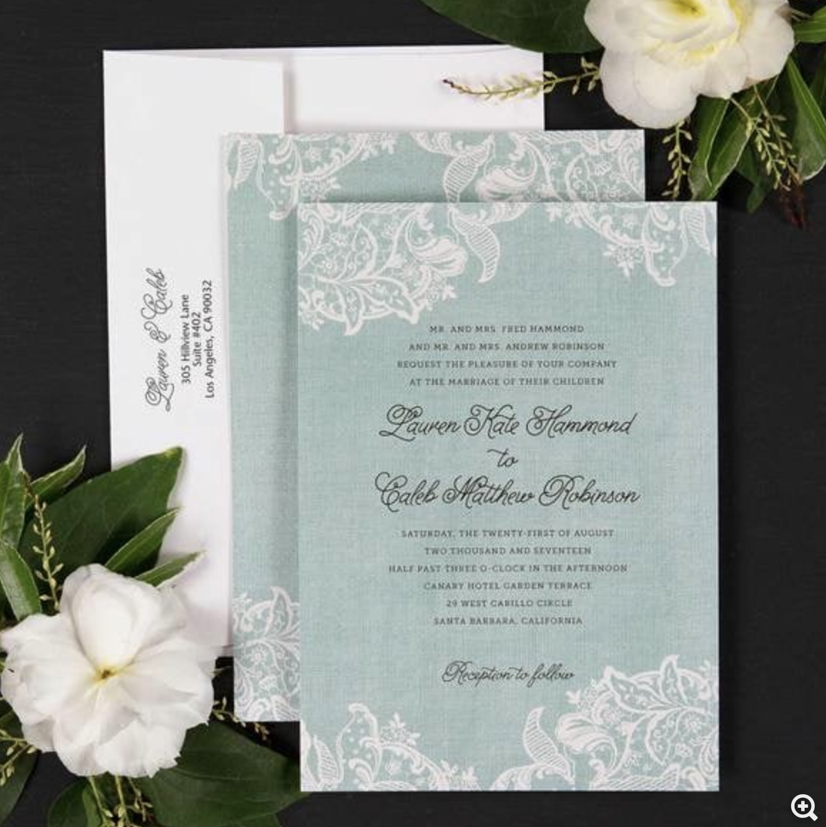 burlap and lace wedding invitations 