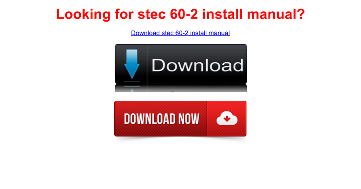 Stec 60-2 Manual