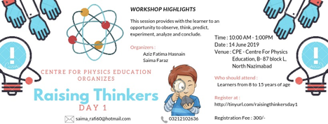 rethinking education raising thinkers june 2019 karachi