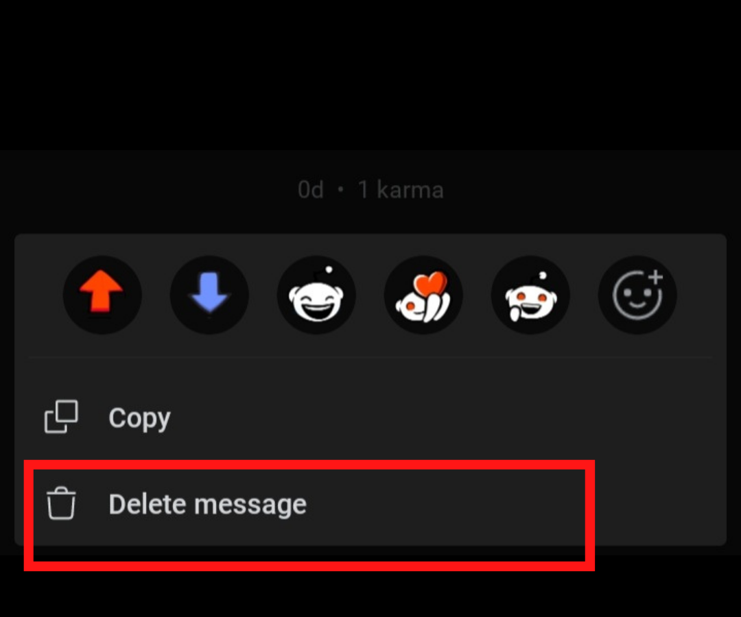 Delete the message
