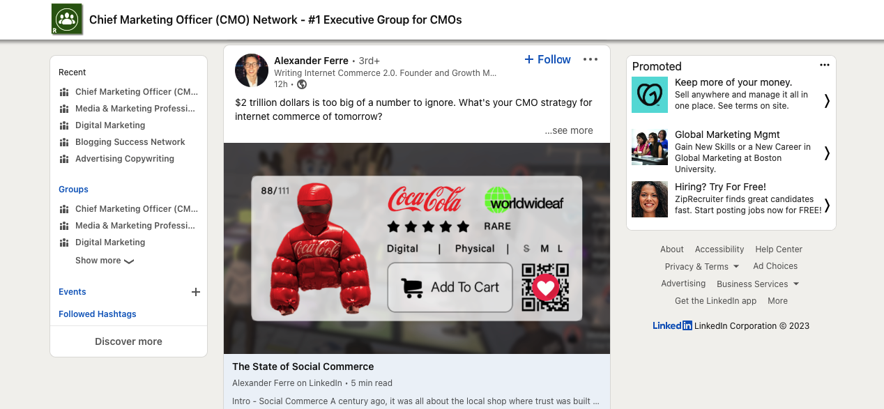 Chief Marketing Officer (CMO) Network - #1 Executive Group for CMOs linkedin