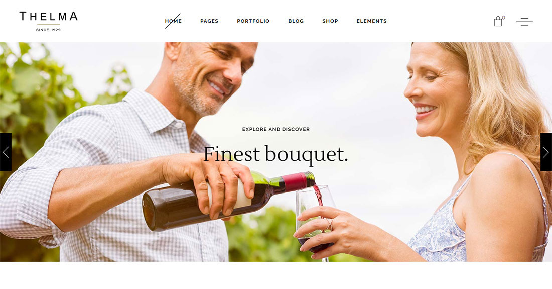 tema de WordPress para tienda de vinos