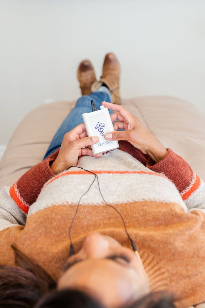 fall asleep faster with the CES Ultra, a natural home remedy for sleep