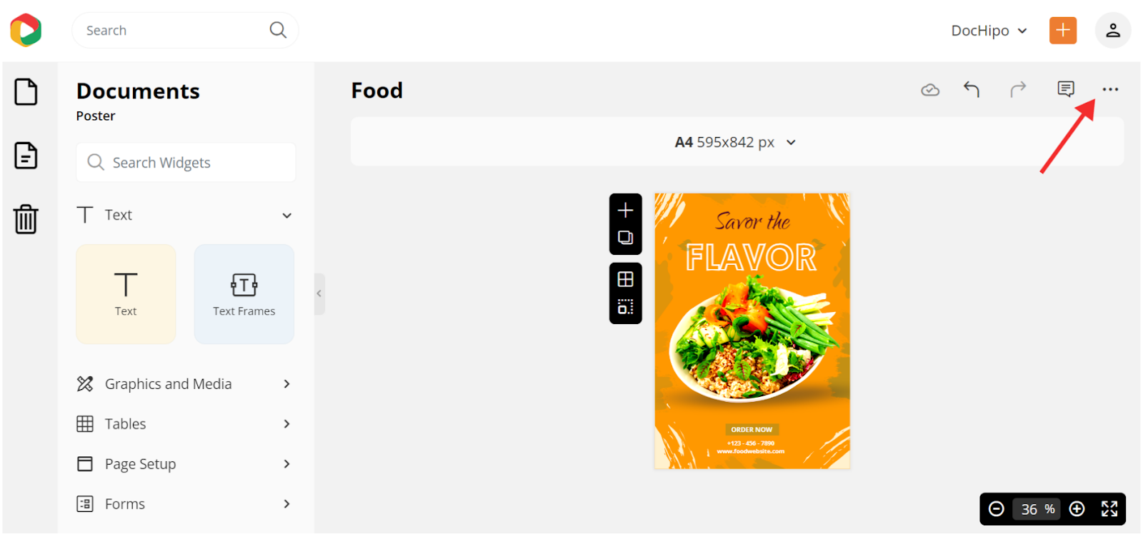 steps to download food poster design