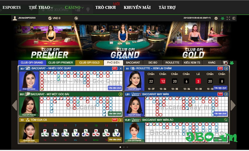 Hướng dẫn chơi casino trực tuyến tại nhà cái JBO